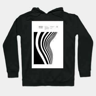 Modern Curves 10, Modern Architecture Design, minimalist Design, Modern Art, Typographic, Helvetica Hoodie